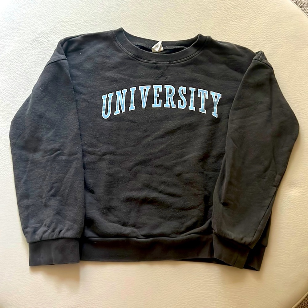 L/ Treasure and Bond Black university sweater